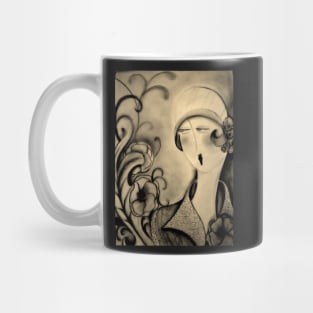 art deco flapper girl with hat by jacqueline mcculloch .house of harlequin Mug